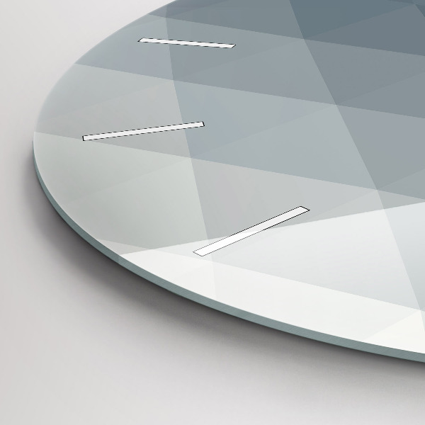 Kulaté skleněné hodiny s fotkou Šedá abstrakce