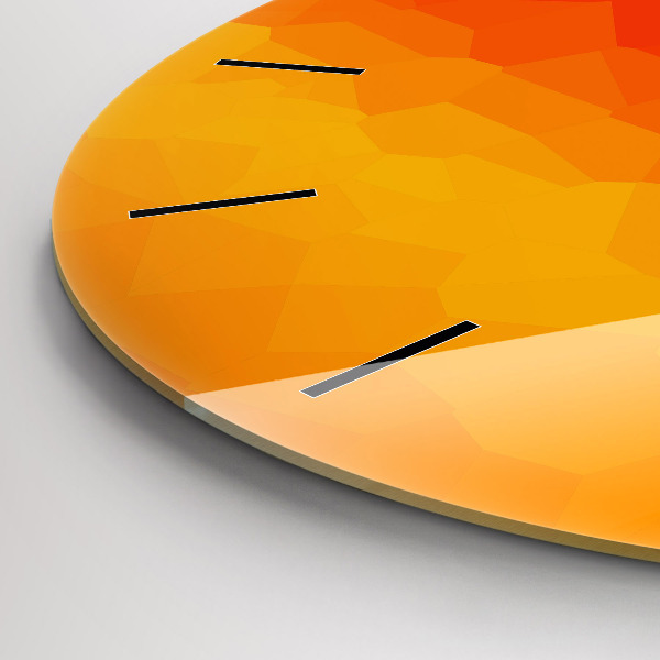 Kulaté skleněné hodiny s fotkou Barevná abstrakce