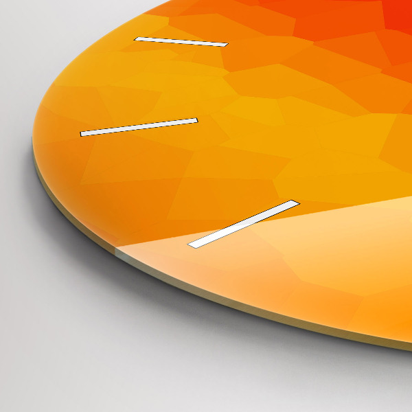 Kulaté skleněné hodiny s fotkou Barevná abstrakce