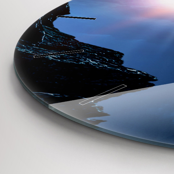 Kulaté skleněné hodiny s fotkou Velká galaxie