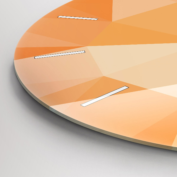 Kulaté skleněné hodiny s fotkou Abstraktní trojúhelníky