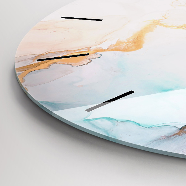 Kulaté skleněné hodiny s fotkou Abstraktní obraz