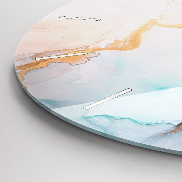 Kulaté skleněné hodiny s fotkou Abstraktní obraz