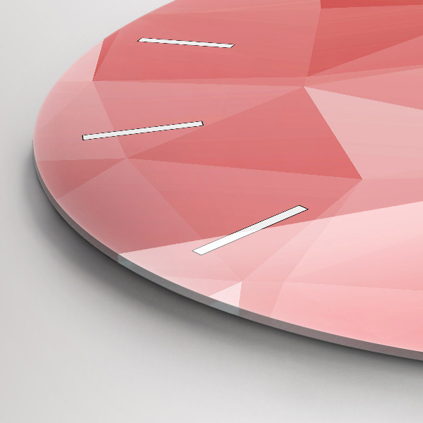 Kulaté skleněné hodiny s fotkou Trojúhelníky abstraktní