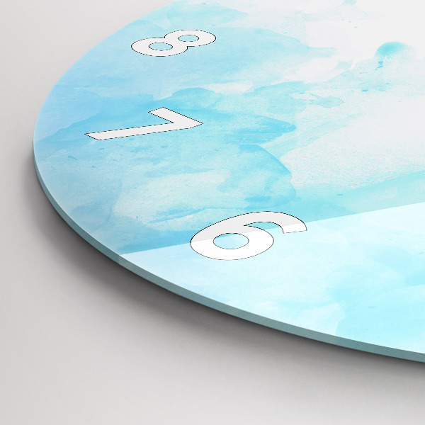 Kulaté skleněné hodiny s fotkou Malované skvrny