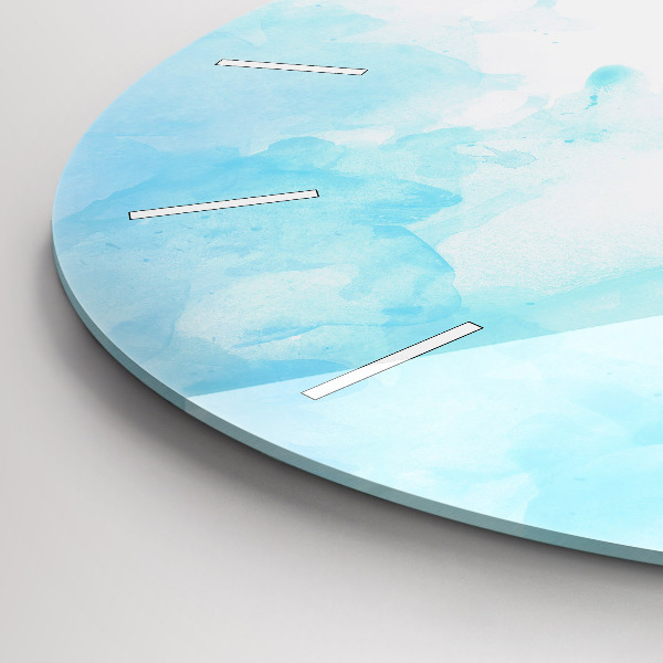 Kulaté skleněné hodiny s fotkou Malované skvrny