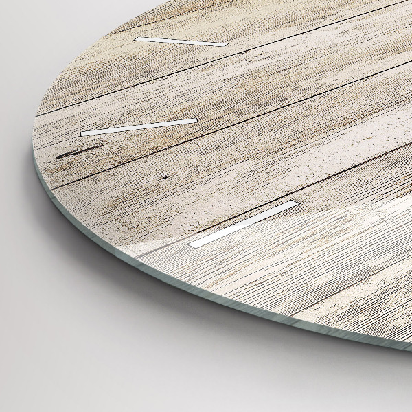 Kulaté skleněné hodiny s fotkou Dřevěné panely