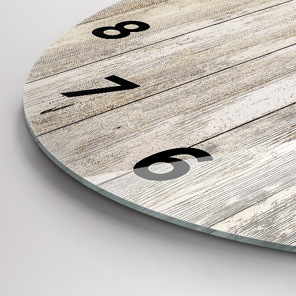 Kulaté skleněné hodiny s fotkou Dřevěné panely