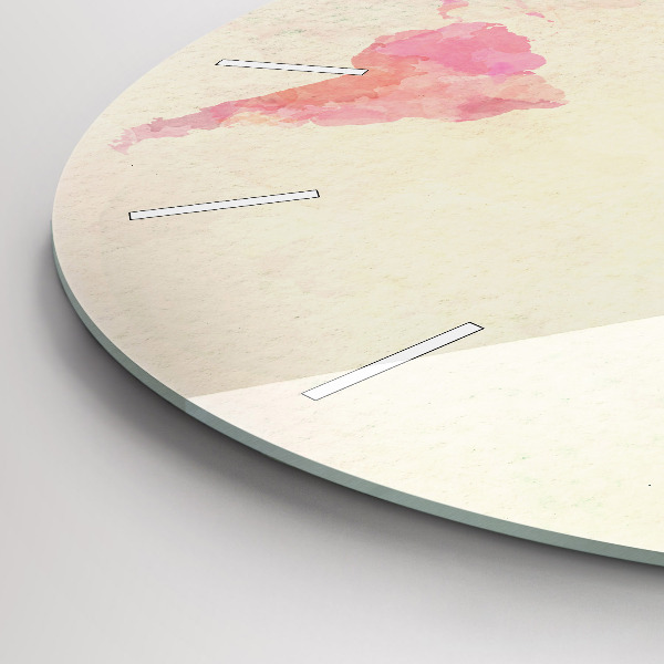 Kulaté skleněné hodiny s fotkou Akvarelová mapa světa