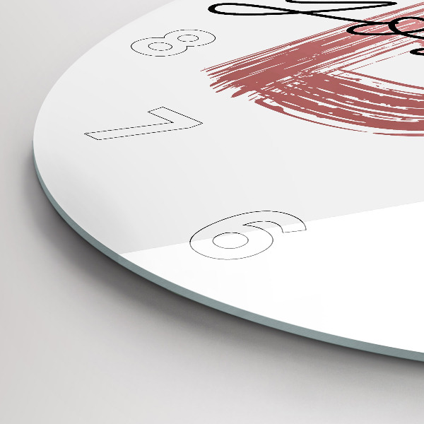 Kulaté skleněné hodiny s fotkou Nápis Buď sám sebou