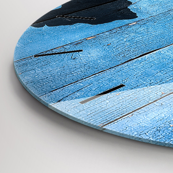 Kulaté skleněné hodiny s fotkou Mapa světa na deskách