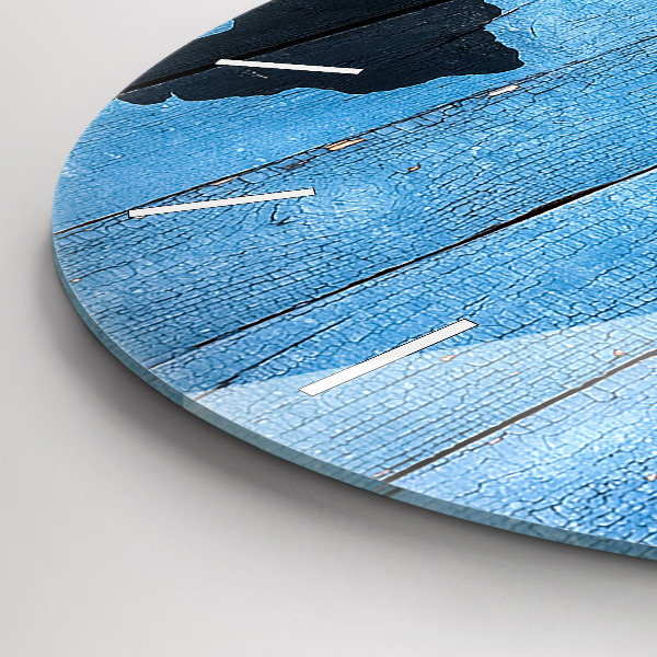 Kulaté skleněné hodiny s fotkou Mapa světa na deskách