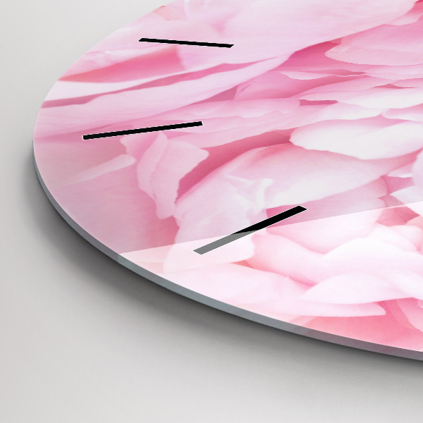 Kulaté skleněné hodiny s fotkou Kvetoucí květiny