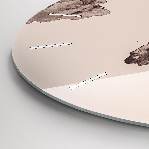 Kulaté skleněné hodiny s fotkou Akvarelová mapa světa