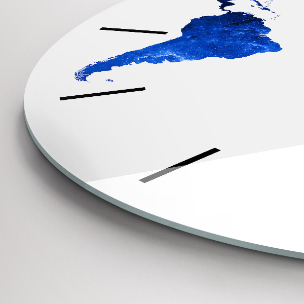 Kulaté skleněné hodiny s fotkou Kosmická mapa světa