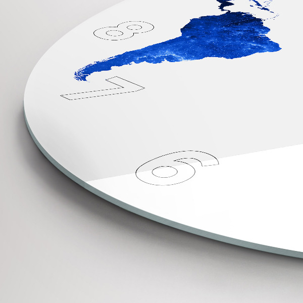 Kulaté skleněné hodiny s fotkou Kosmická mapa světa