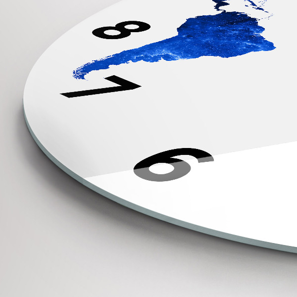 Kulaté skleněné hodiny s fotkou Kosmická mapa světa