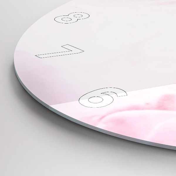 Kulaté skleněné hodiny s fotkou Kvetoucí květiny