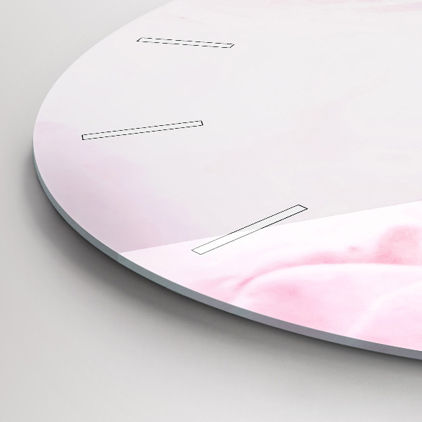 Kulaté skleněné hodiny s fotkou Kvetoucí květiny