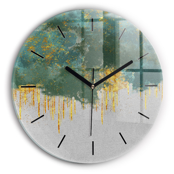 hodiny na skle Dekorativní vzor