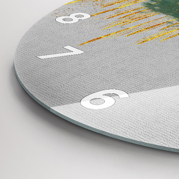 hodiny na skle Dekorativní vzor