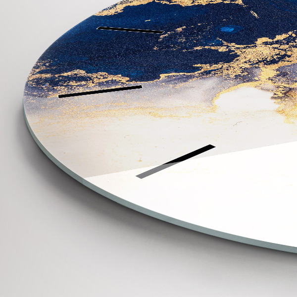 hodiny na skle Mramorový vzor