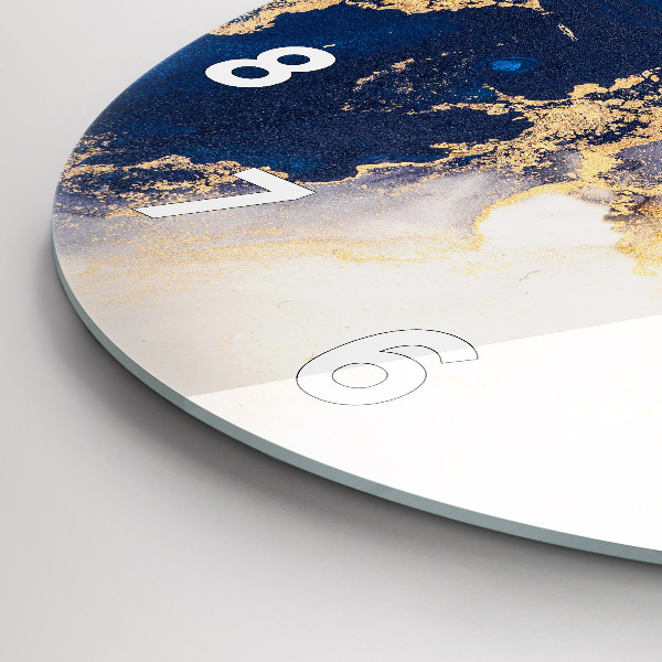 hodiny na skle Mramorový vzor