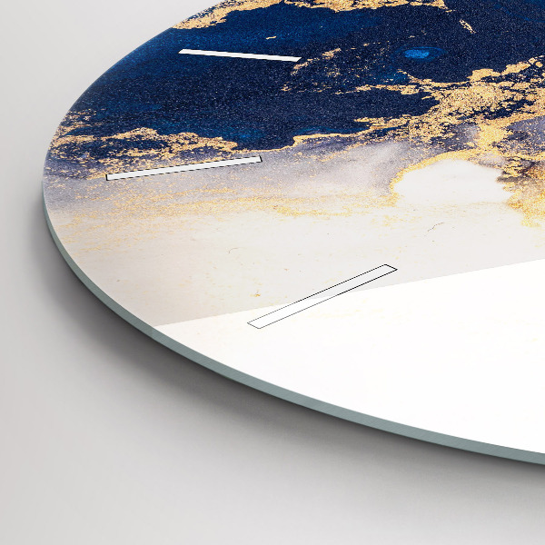 hodiny na skle Mramorový vzor