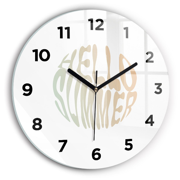 hodiny na skle Ahoj léto!