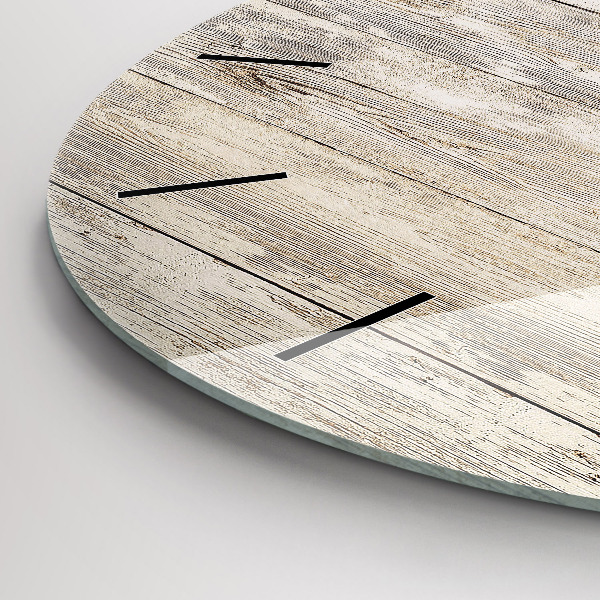 Kulaté skleněné hodiny s fotkou Dřevěné panely