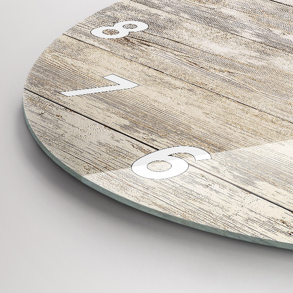 Kulaté skleněné hodiny s fotkou Dřevěné panely