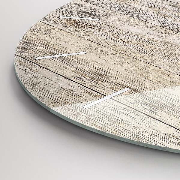 Kulaté skleněné hodiny s fotkou Dřevěné panely