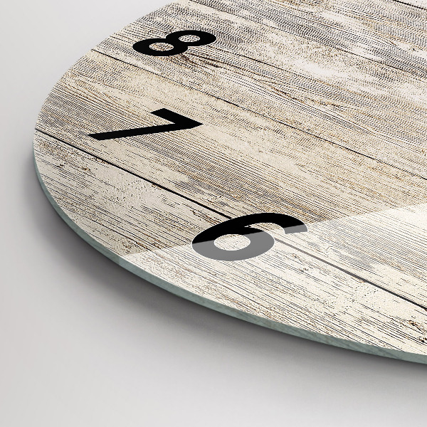 Kulaté skleněné hodiny s fotkou Dřevěné panely