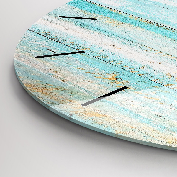 Kulaté skleněné hodiny s fotkou Modré desky