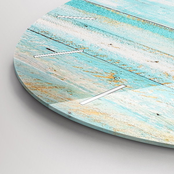 Kulaté skleněné hodiny s fotkou Modré desky