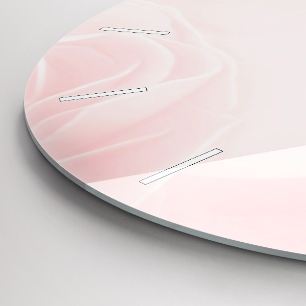 Kulaté skleněné hodiny s fotkou Růže