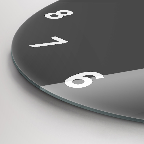 hodiny na skle Šedá barva