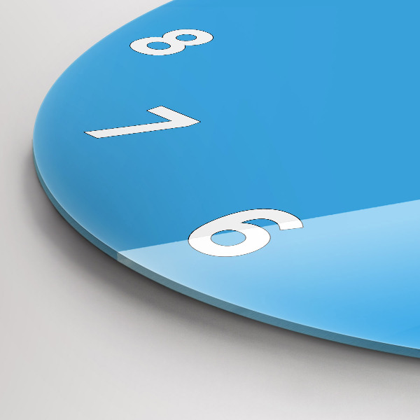 hodiny na skle Modrá