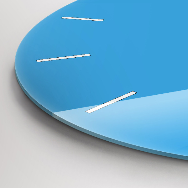 hodiny na skle Modrá