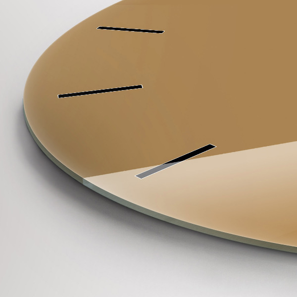 hodiny na skle Béžová