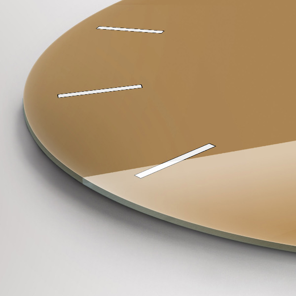 hodiny na skle Béžová