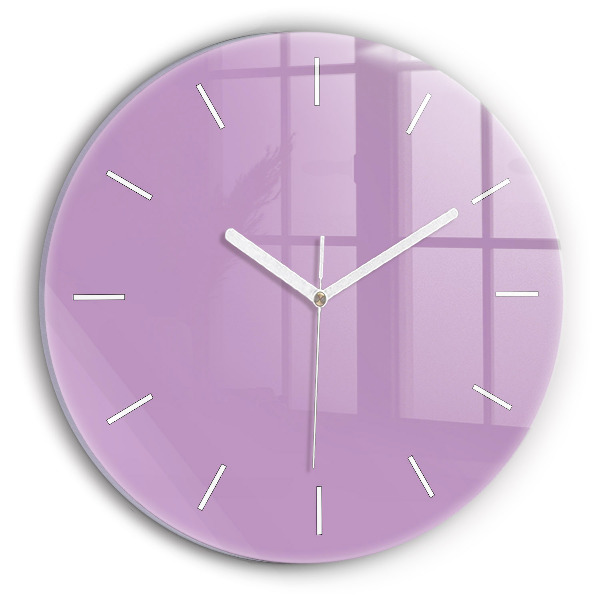 hodiny na skle Lilac