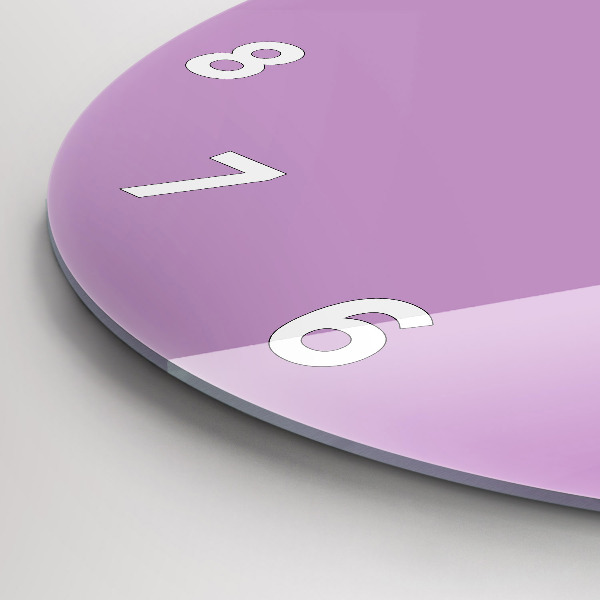 hodiny na skle Lilac