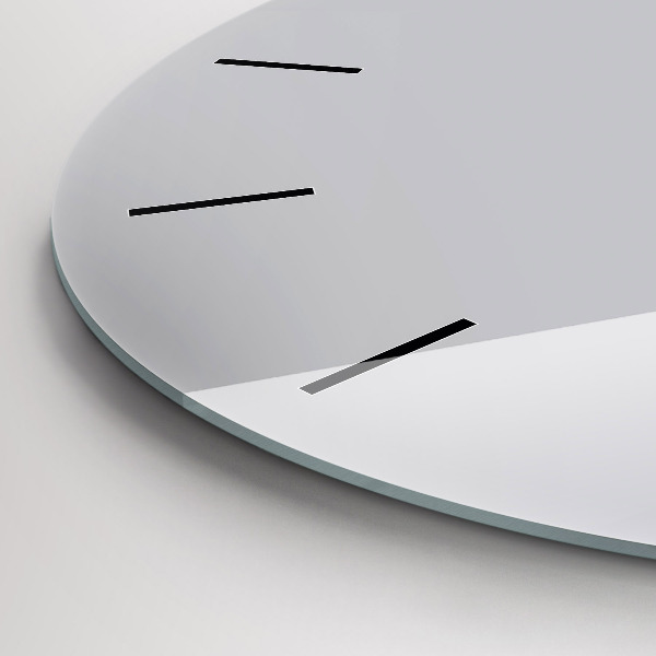 hodiny na skle Světle šedá