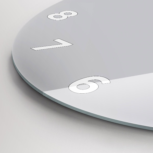 hodiny na skle Světle šedá