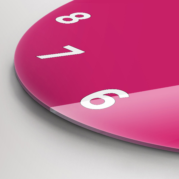 hodiny na skle Růžová