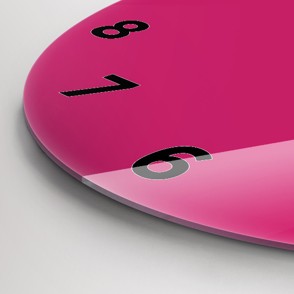 hodiny na skle Růžová