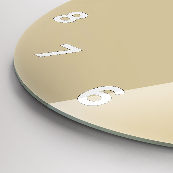 hodiny na skle Béžová