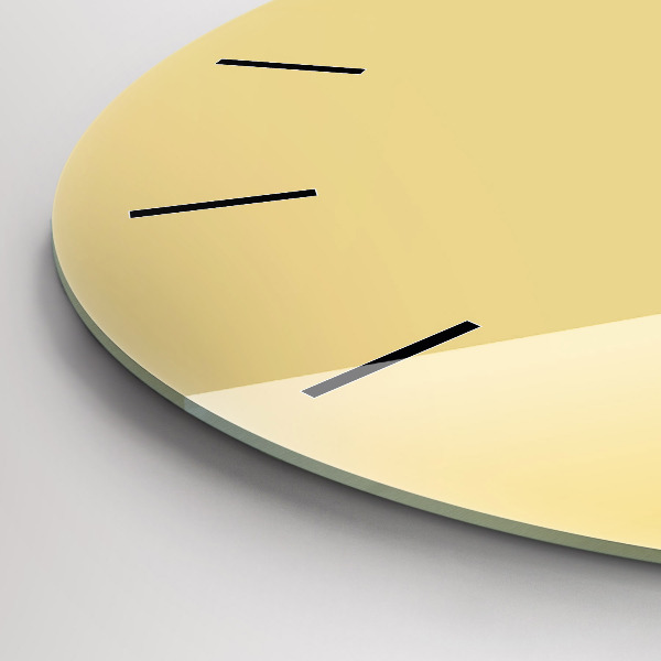 hodiny na skle Krémová