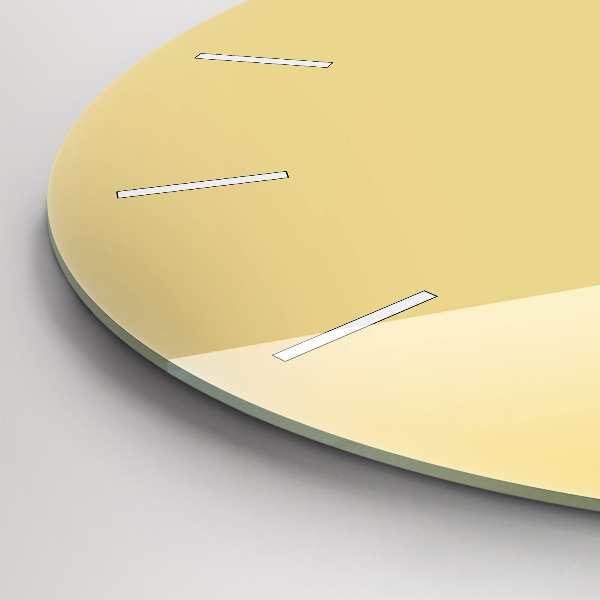 hodiny na skle Krémová